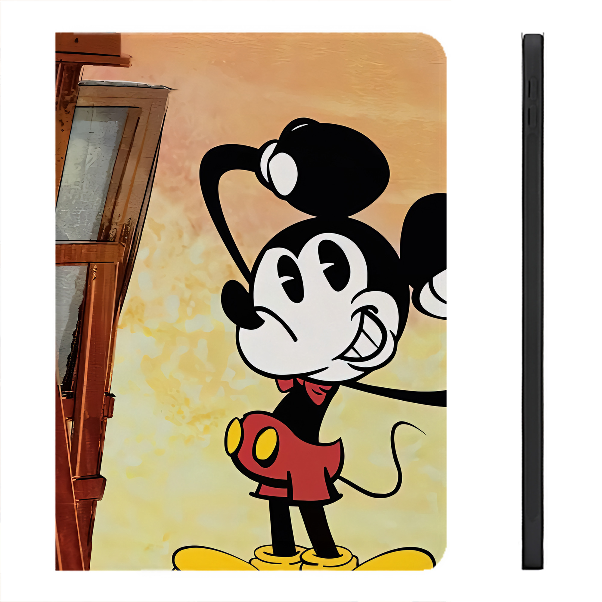 （画像用） ミッキーマウス Mickey Mouse IPadケース ペンホルダー付き ブックスタイルデザイン